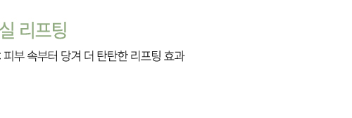 피부 속부터 당겨 더 탄탄한 리프팅 효과